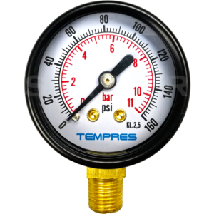 Manómetro TEMPRES Standard Ø (DN) 1,5" Conexión 1/8" NPT M, Inferior en Bronce