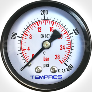 Manómetro TEMPRES Standard Ø (DN) 2.0" Conexión 1/4"- 1/8" NPT M, Posterior en Bronce
