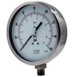 Manómetro ITEC Full Inox DN 6.0" Conexión Inferior