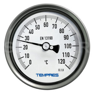 Termómetro bimetálico DN 6" Conexión 1/2" NPT M Bulbo Posterior
