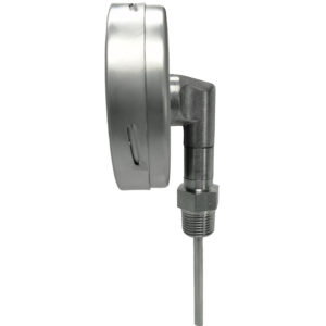 Termómetro Bimetalico DN 3" Bulbo Inferior Conexión 1/2" NPT M, Inferior en SS316