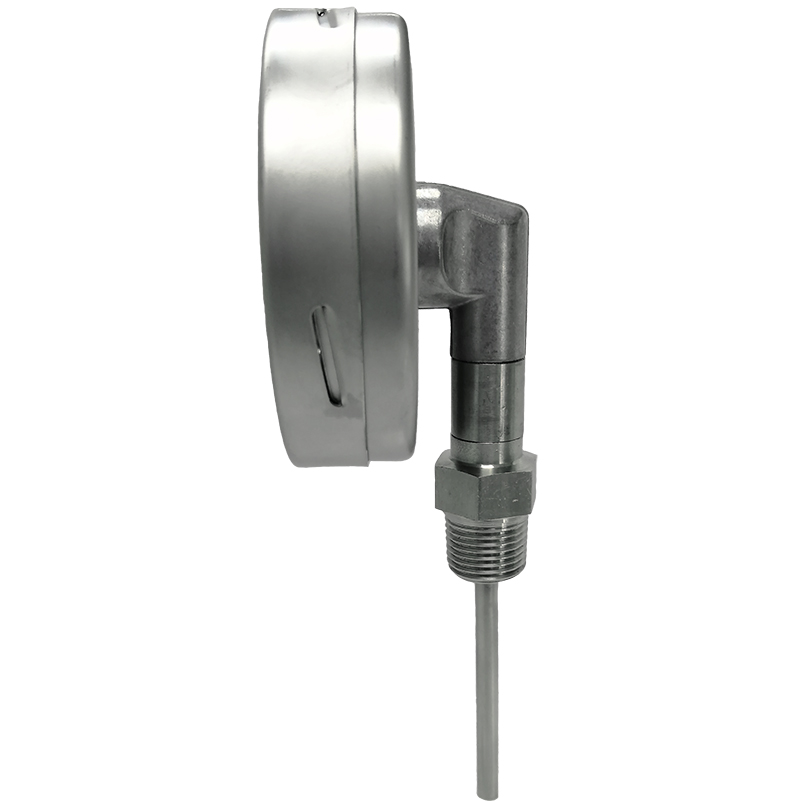 Termómetro Bimetalico DN 3" Bulbo Inferior Conexión 1/2" NPT M, Inferior en SS316