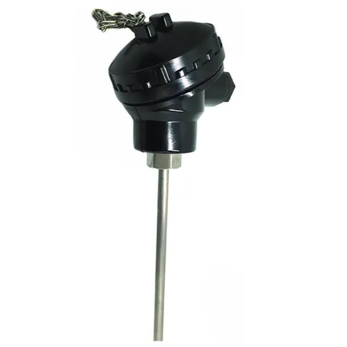 Sensor de Temperatura PT100 Cabezal Baquelita Negro