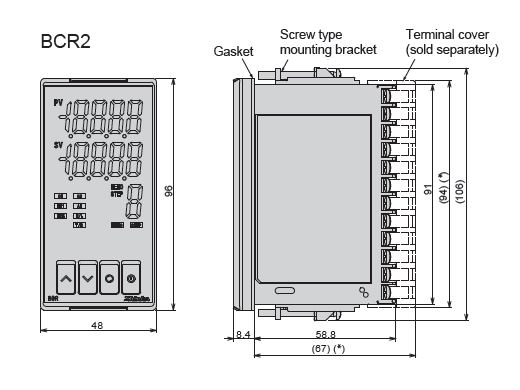 Controlador de Temperatura Shinko 48x96 BCR2S00-00 (Multi-entrada / Control SSR / 100-240 VCA) - Imagen 2
