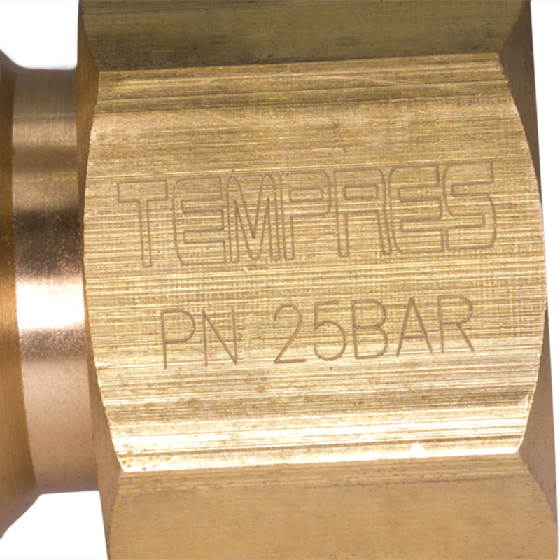 Válvula para manómetros en bronce Hi x He Conexión 1 1/2" NPT Hi x 1/2" NPT He Conexión 2 1/4" NPT Hi x 1/4" NPT He - Imagen 2